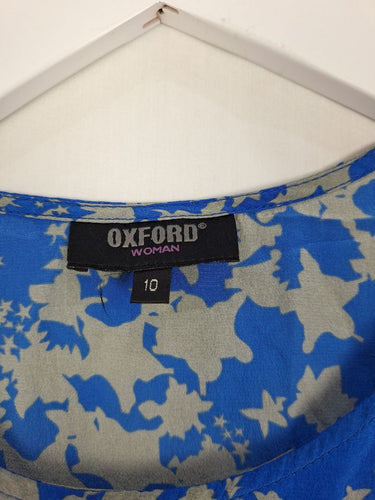 Second-Hand - Oxford Cobalt Patterned Work Top Size 10 - SwapUp