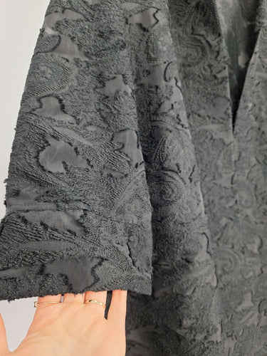 Second-Hand - Jenny Scott Elegant Sheer Jacquard Open Evening Coat Size L - SwapUp