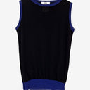 Second-Hand - Jean Paul Gaultier Vintage Mesh Cobalt Trim Top Size S - SwapUp