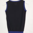 Second-Hand - Jean Paul Gaultier Vintage Mesh Cobalt Trim Top Size S - SwapUp