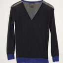 Second-Hand - Jean Paul Gaultier Vintage Mesh Cobalt Trim Cardigan Size S - SwapUp