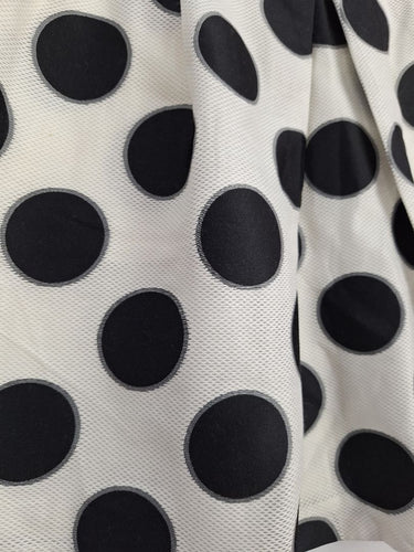 Second-Hand - Marcs Semi Sheer Box Pleat Dot Skirt Size 14 - SwapUp