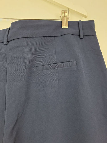 Second-Hand - Showpo Navy Blue Pin Pleat Suit Pants Size 20 - SwapUp