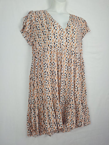 Second-Hand - Leoni Light Geo Flowy Dress Size 16 - SwapUp
