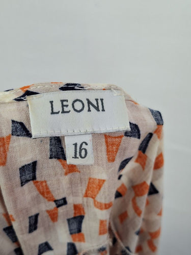 Second-Hand - Leoni Light Geo Flowy Dress Size 16 - SwapUp