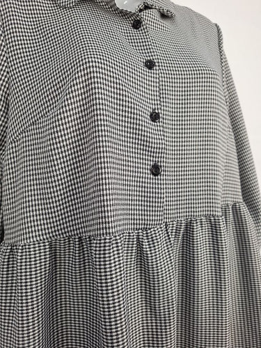 Second-Hand - Nobody's Child Check Peter Pan Collar Maxi Dress Size 10 - SwapUp