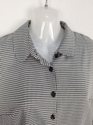 Second-Hand - Nobody's Child Check Peter Pan Collar Maxi Dress Size 10 - SwapUp