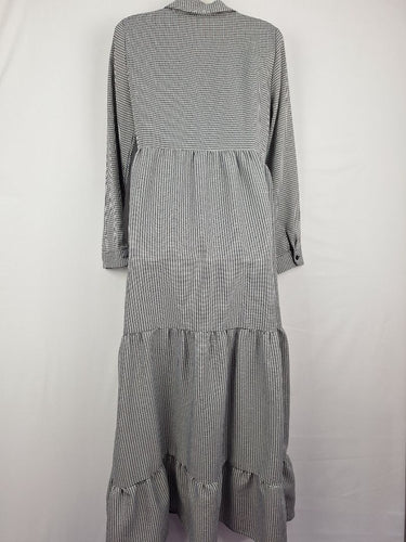 Second-Hand - Nobody's Child Check Peter Pan Collar Maxi Dress Size 10 - SwapUp