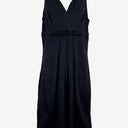 Second-Hand - MaxMara Chic Navy Gathered Waist Dress Size 12 - SwapUp