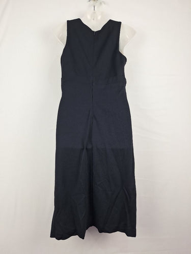 Second-Hand - MaxMara Chic Navy Gathered Waist Dress Size 12 - SwapUp