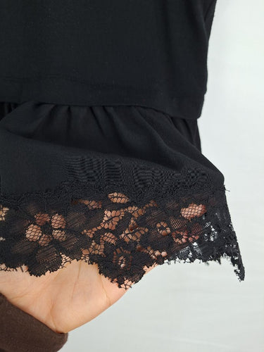 Second-Hand - Rebecca Taylor Lace Hem Tank Top Size XS - SwapUp