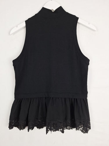 Second-Hand - Rebecca Taylor Lace Hem Tank Top Size XS - SwapUp
