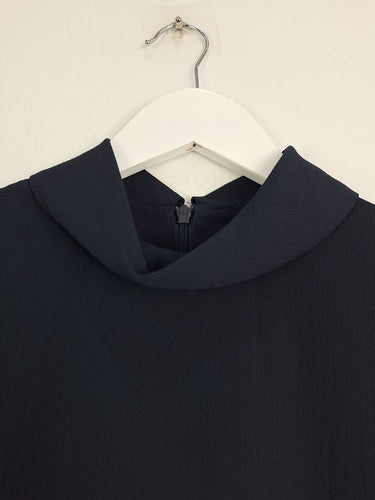 Second-Hand - Veronika Maine Elegant Split Back Work Top Size 6 - SwapUp