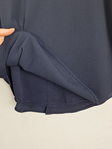 Second-Hand - Veronika Maine Elegant Split Back Work Top Size 6 - SwapUp