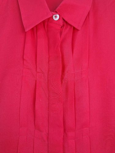 Second-Hand - Raoul Coral Pleated Collared Top Size 4 - SwapUp