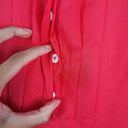 Second-Hand - Raoul Coral Pleated Collared Top Size 4 - SwapUp