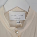 Second-Hand - Viktoria & Woods Cream Oversized Theatre Shirt Size XXS - SwapUp