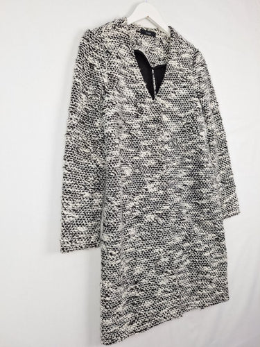 Second-Hand - Saba Textured Woven Single Breasted Coat Size XS - SwapUp