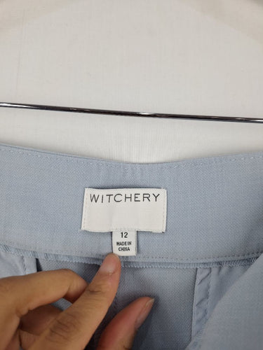 Second-Hand - Witchery Sky Blue Tailored Pants Size 12 - SwapUp