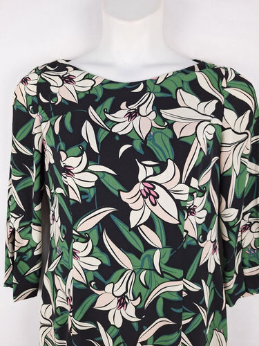 Second-Hand - Veronika Maine Blooming Lilies Shift Dress Size 12 - SwapUp