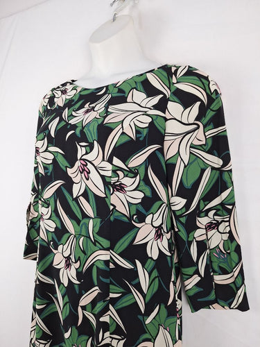 Second-Hand - Veronika Maine Blooming Lilies Shift Dress Size 12 - SwapUp