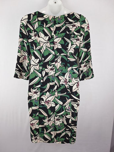 Second-Hand - Veronika Maine Blooming Lilies Shift Dress Size 12 - SwapUp
