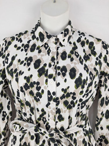 Second-Hand - David Lawrence Organic Splatter Shirt Dress Size 12 - SwapUp