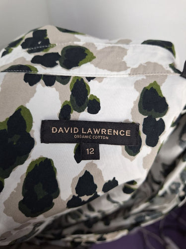 Second-Hand - David Lawrence Organic Splatter Shirt Dress Size 12 - SwapUp