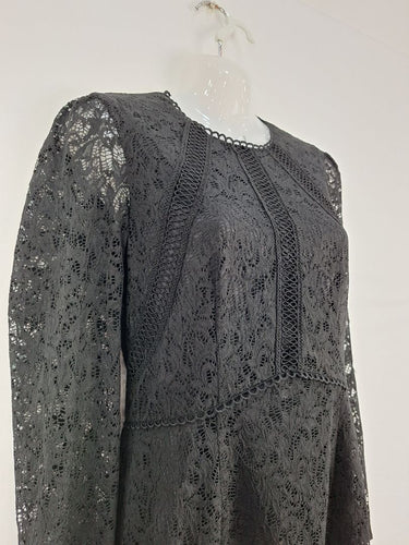 Second-Hand - Reiss Day to Night Black Lace Dress Size 8 - SwapUp