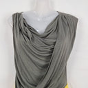 Second-Hand - Karen Millen Cowl Neck Yellow Stripe Dress Size S - SwapUp