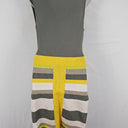 Second-Hand - Karen Millen Cowl Neck Yellow Stripe Dress Size S - SwapUp