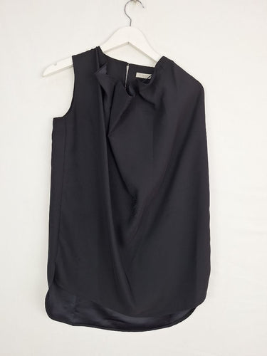 Second-Hand - Hunkydory Noir Elegant Draped Top Size S - SwapUp