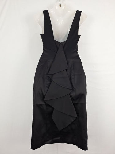 Second-Hand - Cue Back Drape Little Black Dress Size 8 - SwapUp