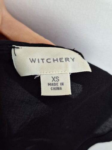 Second-Hand - Witchery Semi Sheer Open Cross Back Maxi Dress Size XS - SwapUp