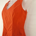 Second-Hand - Cue Tangerine Pleated Work Mini Dress Size 8 - SwapUp