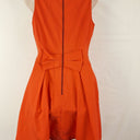 Second-Hand - Cue Tangerine Pleated Work Mini Dress Size 8 - SwapUp