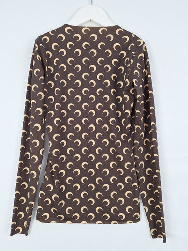 Second-Hand - Marine Serre Jersey Skin Moon Long Sleeve Top Size S - SwapUp