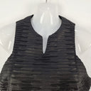 Second-Hand - Carla Zampatti Leatherlook Pleated Fitted Midi Dress Size 8 - SwapUp
