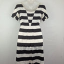 Second-Hand - Veronika Maine Boat neck Midi Stripe Dress Size 8 - SwapUp