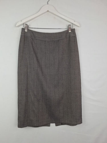 Second-Hand - Events Grey Sophisticated Pencil Midi Skirt Size 8 - SwapUp