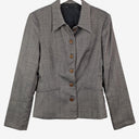 Second-Hand - Events Grey Sophisticated Fitted Blazer Size 10 - SwapUp