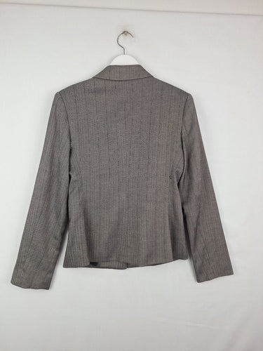Second-Hand - Events Grey Sophisticated Fitted Blazer Size 10 - SwapUp