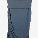 Second-Hand - Angel Maternity Petrol Blue Ruched Mini Skirt Size L - SwapUp