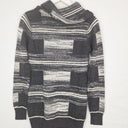 Second-Hand - Veronika Maine Grey Wool Blend Stripe Roll Neck Knit Jumper Size S - SwapUp