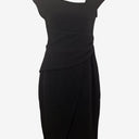 Second-Hand - Sacha Drake Black Asymmetrical Midi Dress Size 8 - SwapUp