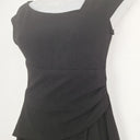 Second-Hand - Sacha Drake Black Asymmetrical Midi Dress Size 8 - SwapUp