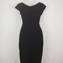 Second-Hand - Sacha Drake Black Asymmetrical Midi Dress Size 8 - SwapUp