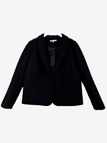 Carven Top Stitch Wool Blend Felt Blazer Size 12