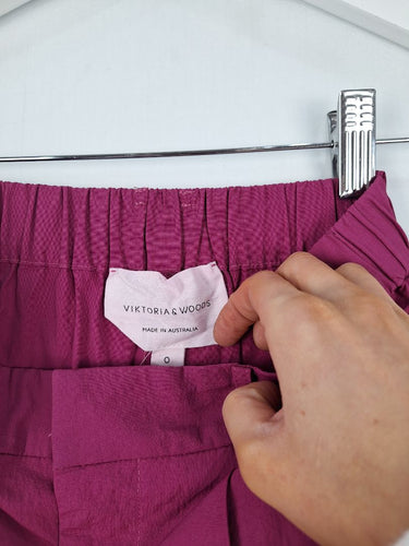 Second-Hand - Viktoria & Woods Magenta Tailored Lawrence Pants Size 6 - SwapUp