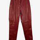 Second-Hand - Aje Wine Faux Leather Cargo Pants Size 6 - SwapUp